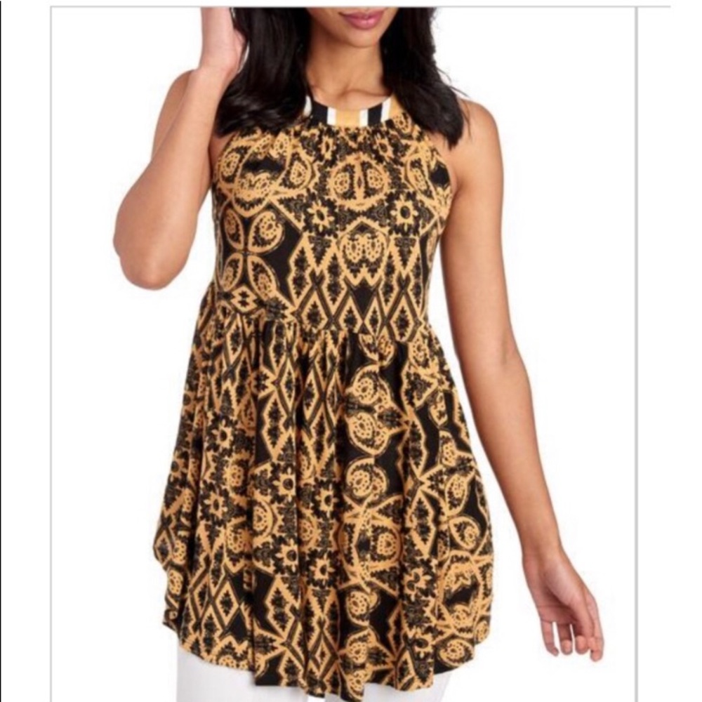 FREE PEOPLE Medallion Halter Tunic